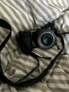Sony a6000 Black Mirrorless Camera with Black Strap